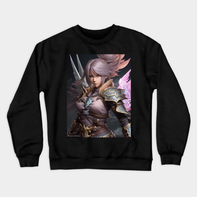 Final Fantasy Xvi | Valor Unleashed: A Hero's Journey Crewneck Sweatshirt by JEWEBIE